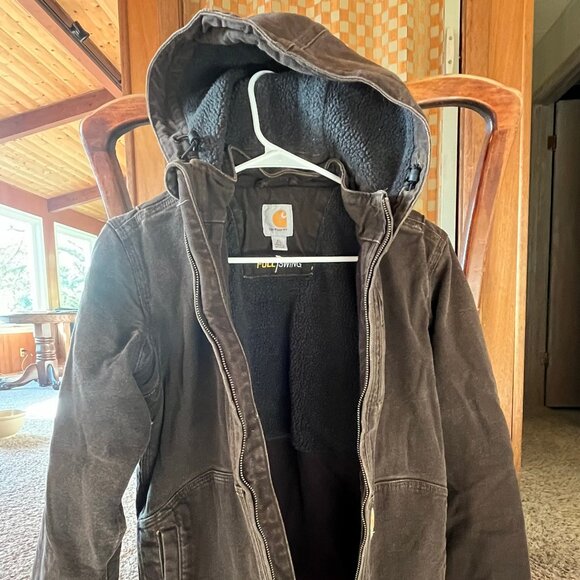 Carhartt Full Swing Jacket Women's XS Brown Cotton Stretch Full Zip - Picture 3 of 7